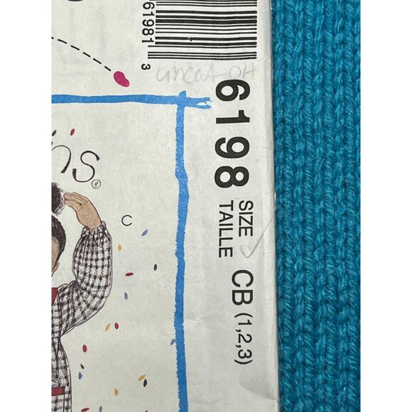 McCalls 6198 Sewing pattern toddler dress romper jumpsuit size 1 2 3 - Picture 2 of 5